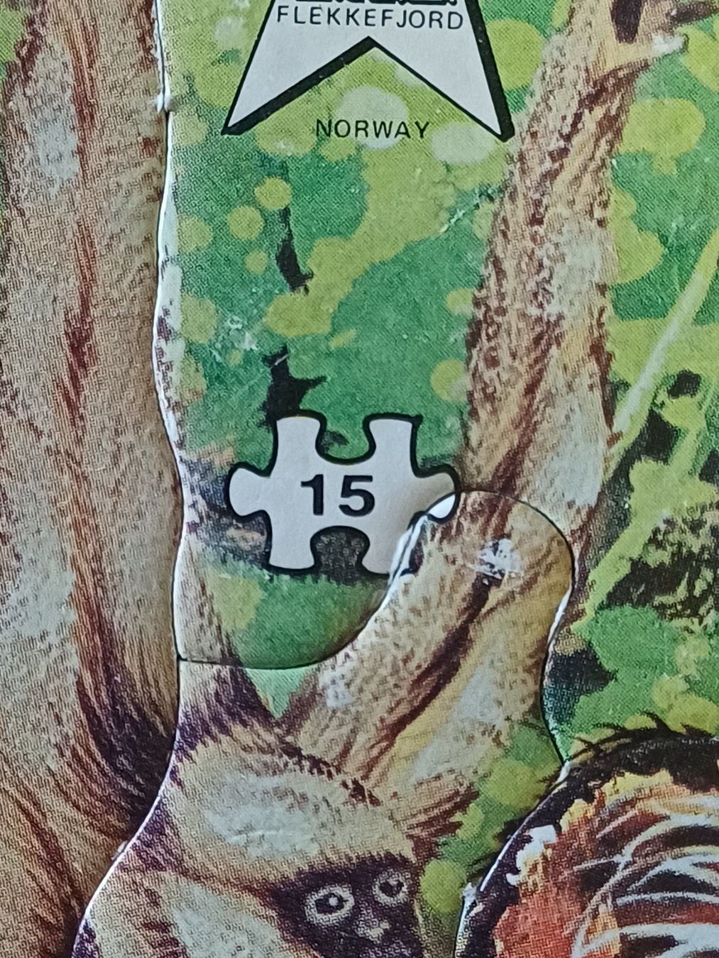 Puzzle: Puzzle, Karton, Tiger mit Tiger-Baby, 15 Teile – Usato da Ringoldswil venduto da drache13 5