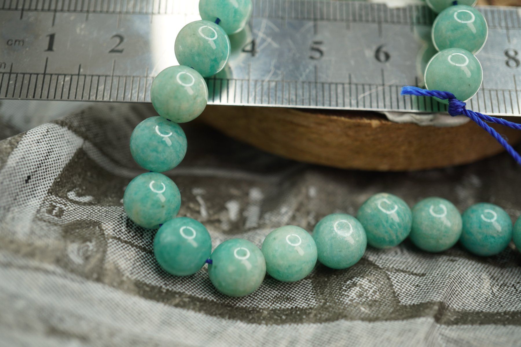 Mineralien & Heilsteine: Amazonit Kugel  8mm Strang   (Räumung!) – Neu und originalverpackt aus Eschenbach SG von topstone 5
