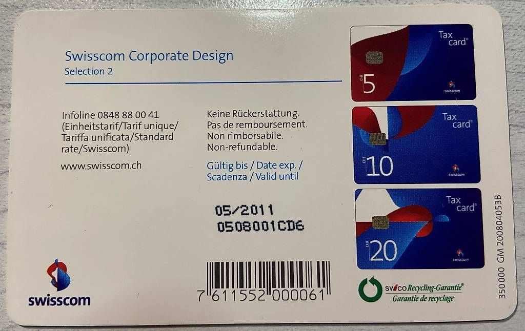 Schede telefoniche: Taxcard Swisscom - Swisscom Corporate Design – Usato da Mendrisio venduto da Kirilippi 1