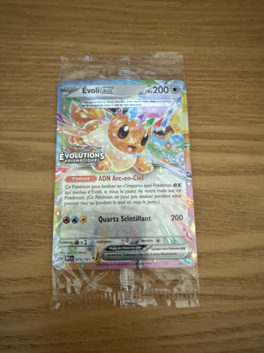 Carte Pokémon - Évolutions Prismatiques - Évoli ex (Neuf avec emballage