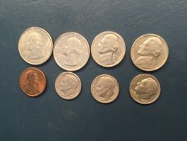 8 Münzen aus den USA