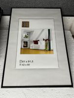 Bilderrahmen schwarz 61x91.5cm mit Passepartout (42 x 60cm)
