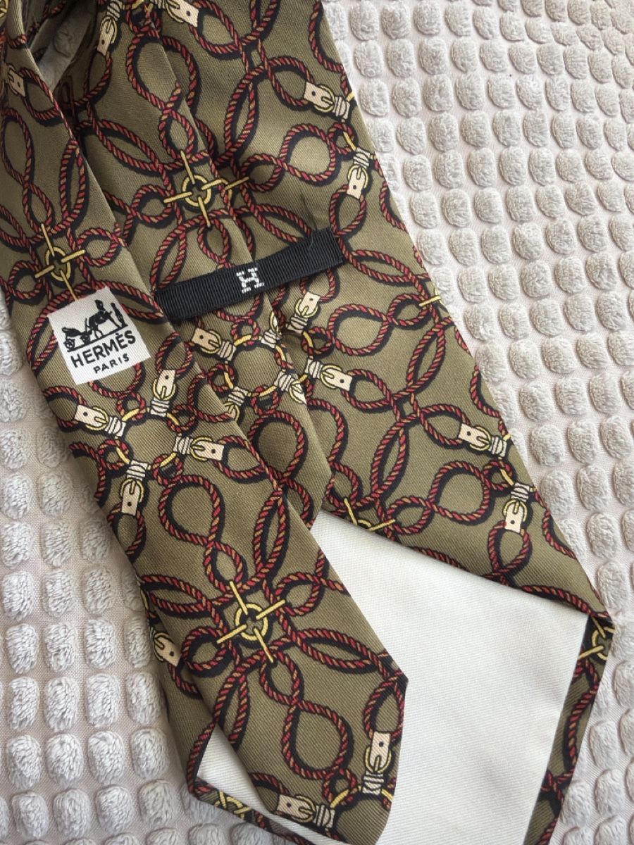 Hermès Cravatte: Cravate Hermès motif chaînes – Usato da Lausanne venduto da Pascal9999 2