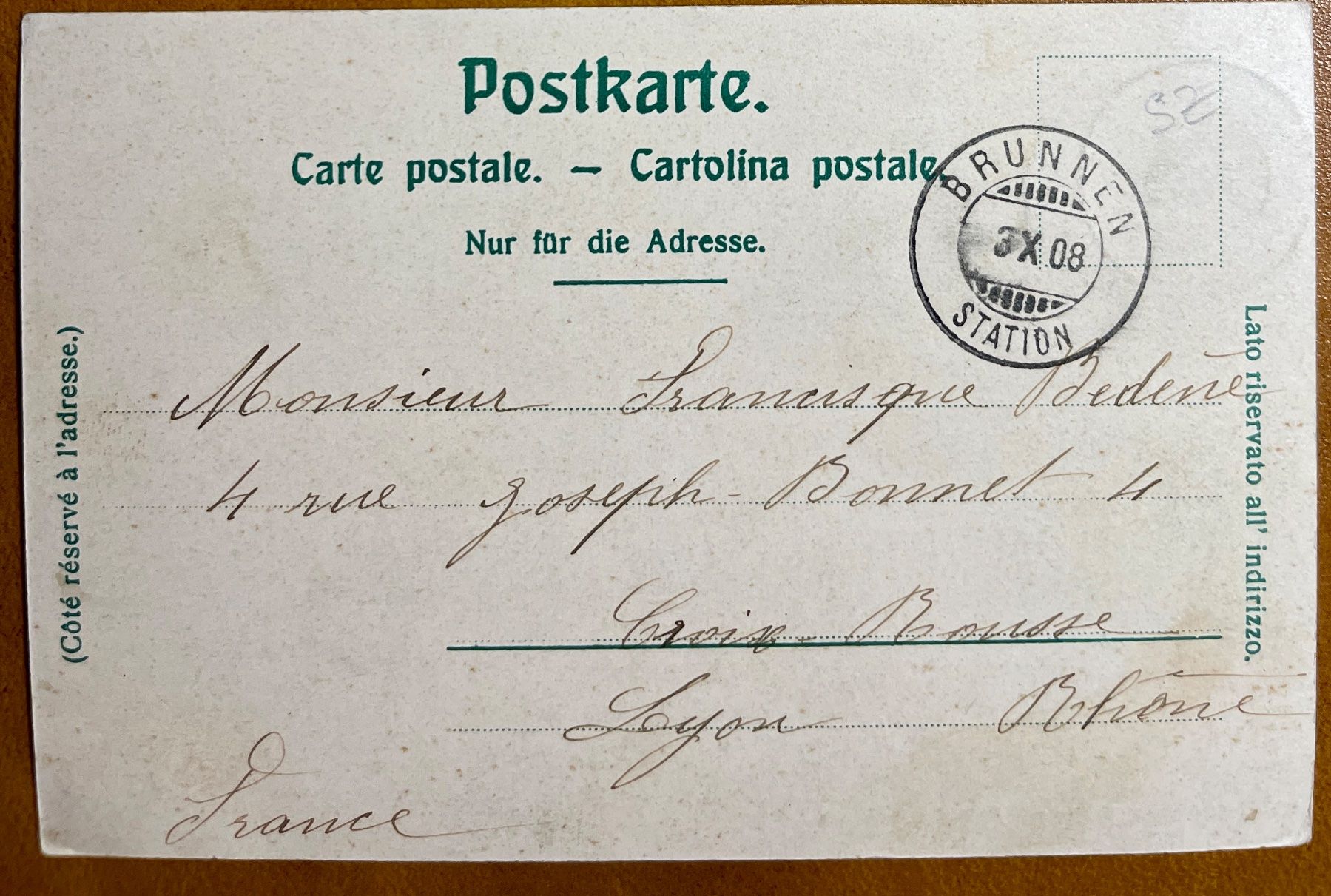 Ansichtskarten: AK: GERSAU (SZ) 1908 – Gebraucht aus Lutry von Ediego 1
