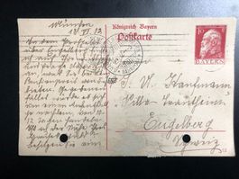 1 carte postale Bayern 1912