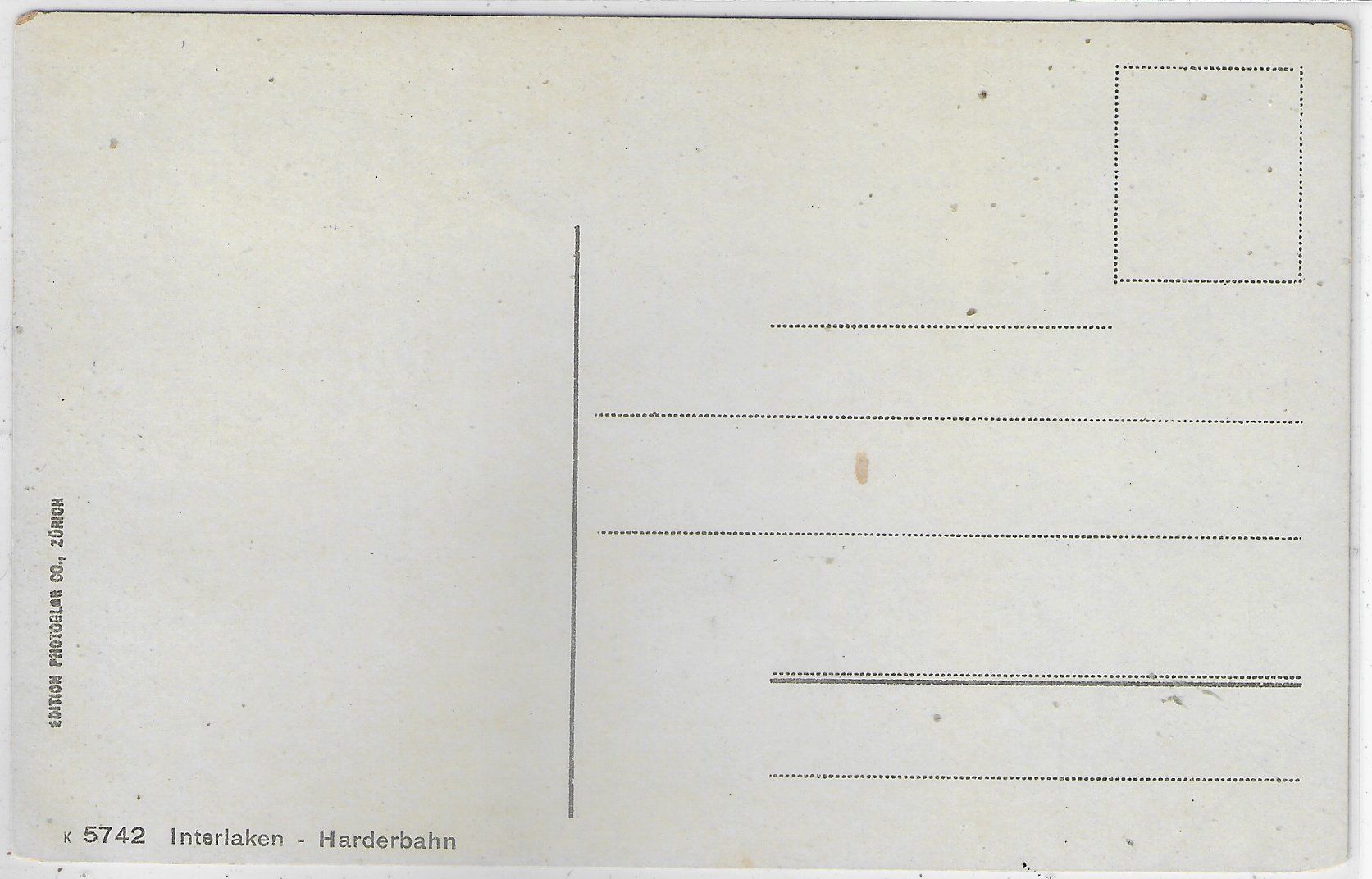 Cartoline postali: Interlaken - Harderbahn - Litho – Usato da Ettingen venduto da Kartenplanet 1