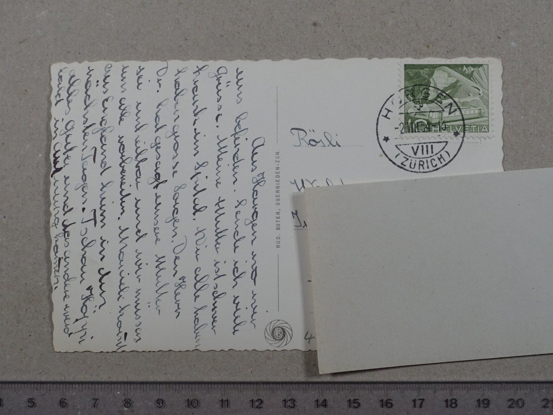 Cartoline postali: Horgen, Schiff, Schiffstation, 1954 – Difettoso da Lenzburg venduto da fh1 1