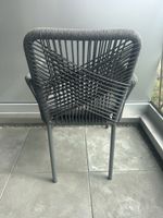Set aus 4 Stapelstühlen Anthrazit Seilgeflecht Top Zustand