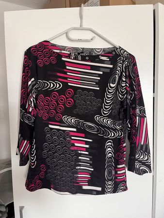 Damen Oberteil TUZZI schwarz pink Grösse 40 guter Zustand