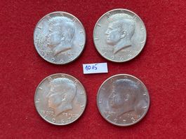 1015 Silber 1/2 Dollar USA Kennedy 1964 - 1973