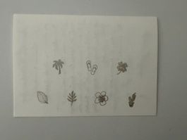 Rubber Stamps set 7 motifs summer nature theme