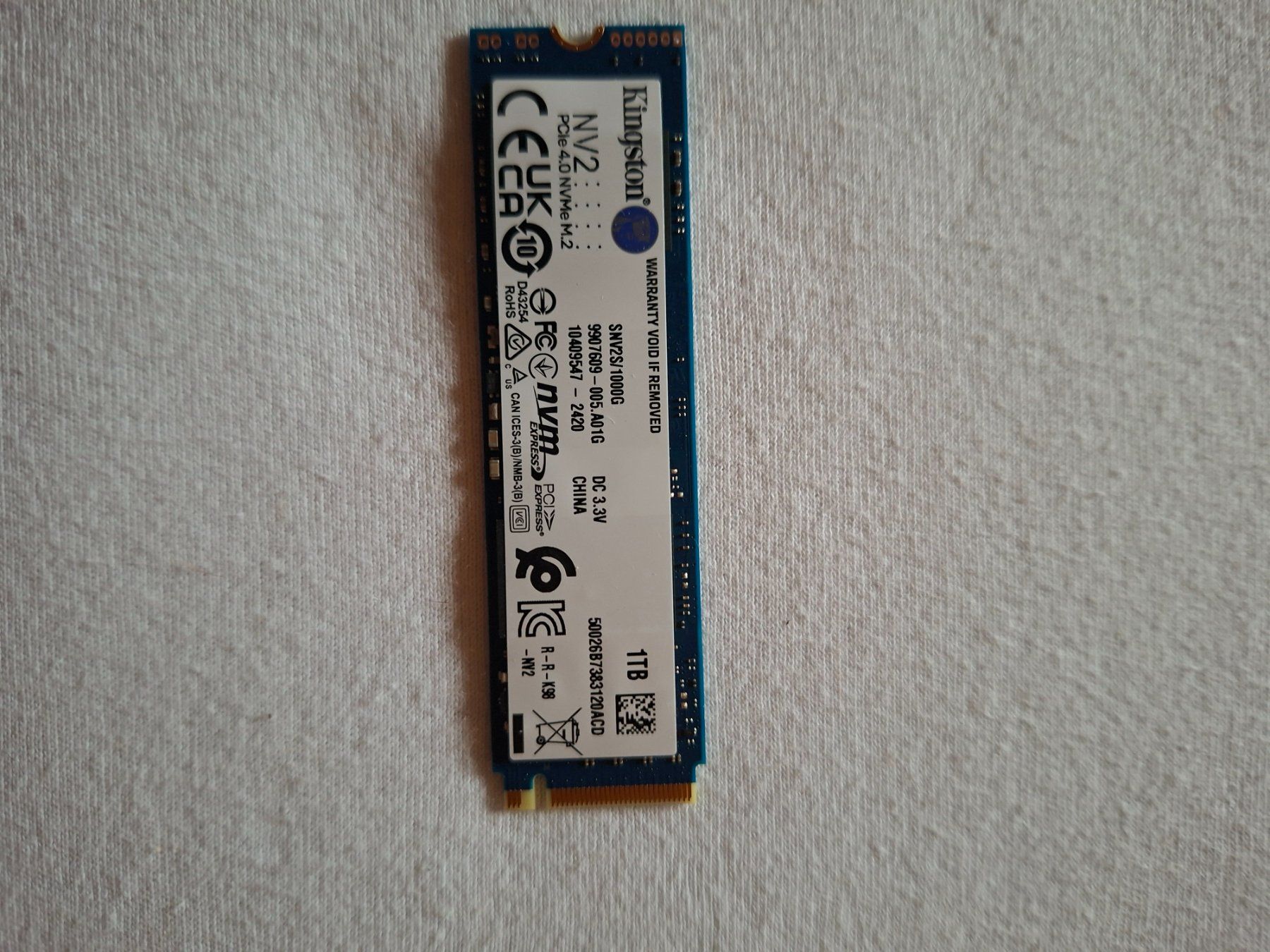 Kingston Harddisks: NVMw M.2 Kingston 1 TB used – Gebraucht aus Schönried von ManuelPT