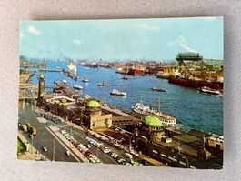 Postkarte alt, Hamburg / St. Pauli Landungsbrücken, 1971