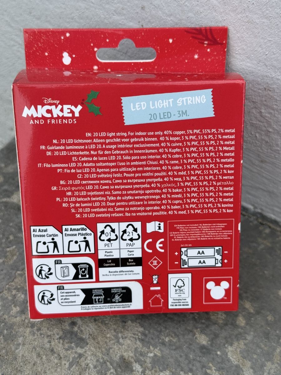 Lichterketten & Leisten: Mickey Mouse Lichterkette • Weihnachten – Neu und originalverpackt aus Allschwil von Collector.Shop.Swizz 1