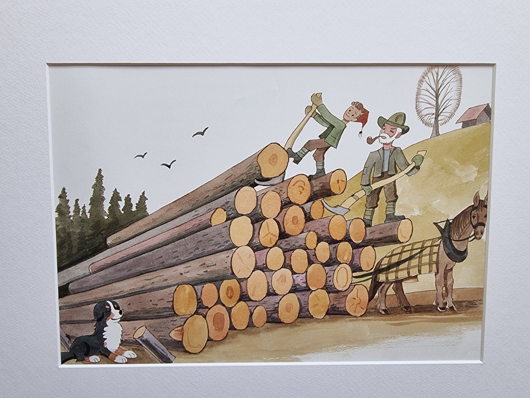 Poster & Bilder: DER BUEB VOM TRUEB BILD HINTER NEUWERTIGEM PASSEPARTOUT – Gebraucht aus Gersau von grafik-kunst