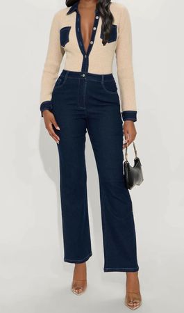 Knitwear jumpsuit jeans