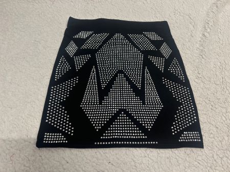 Schwarzer Minirock mit Strass, Grösse S NEU