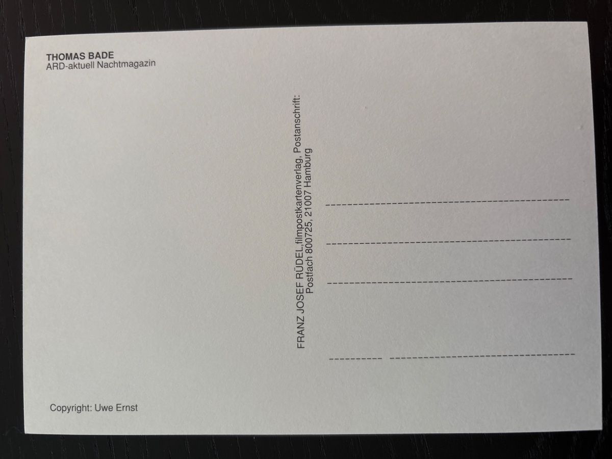Autografi: Signierte Autogrammkarte Thomas Bade ARD-Moderator – Usato da Uetendorf venduto da hoisle 1