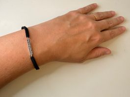 Cordel-Armband Silber 925 Zirkonia