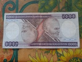 BRESIL  5000  Cruzeiros  Billet