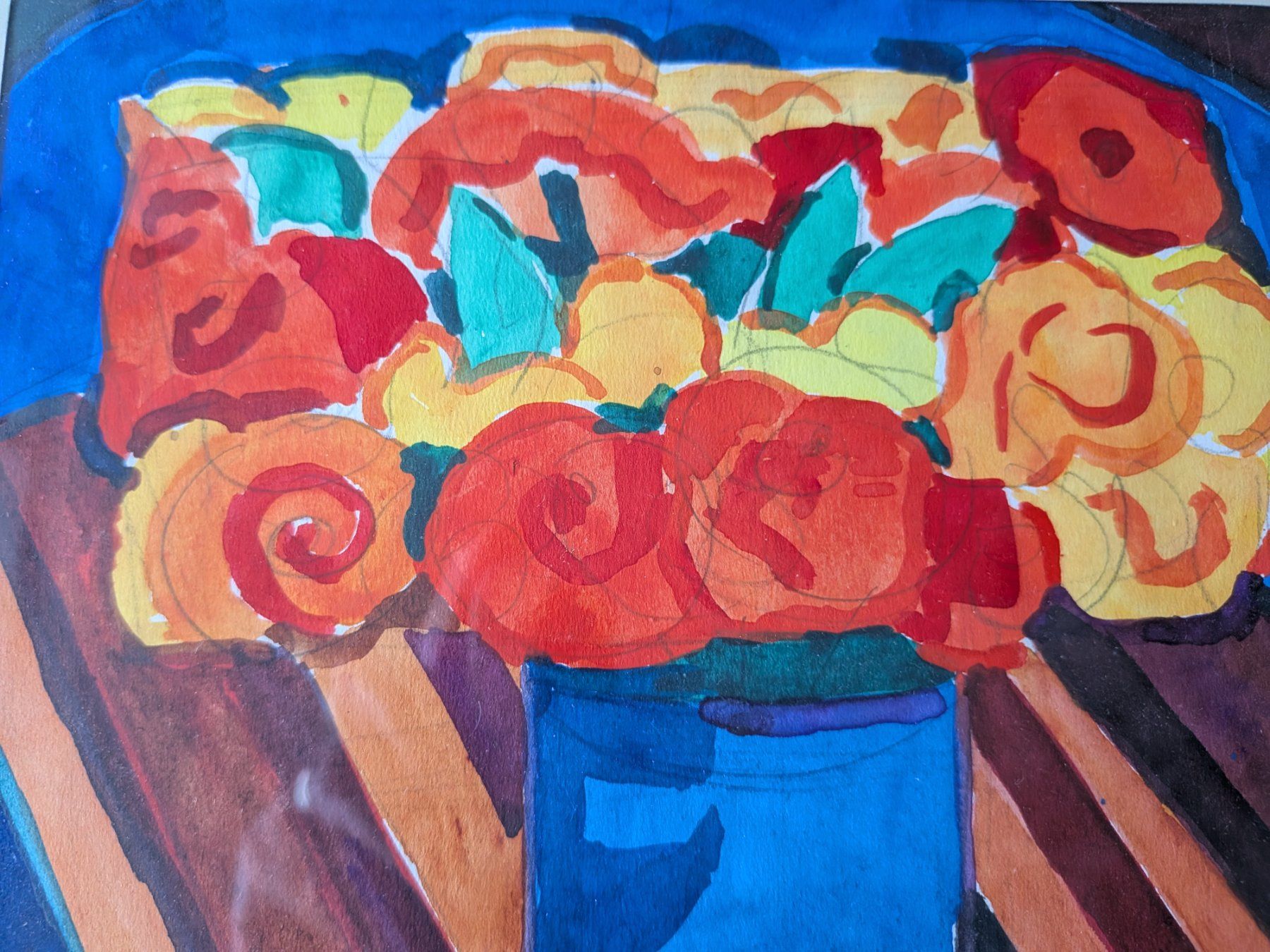Dipinti: Blumen Aquarell signiert – Usato da Emmen venduto da magelan 2