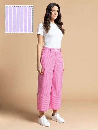 Piu & Piu Sommer Culotte mit BW lila weiss gestreift Gr 40