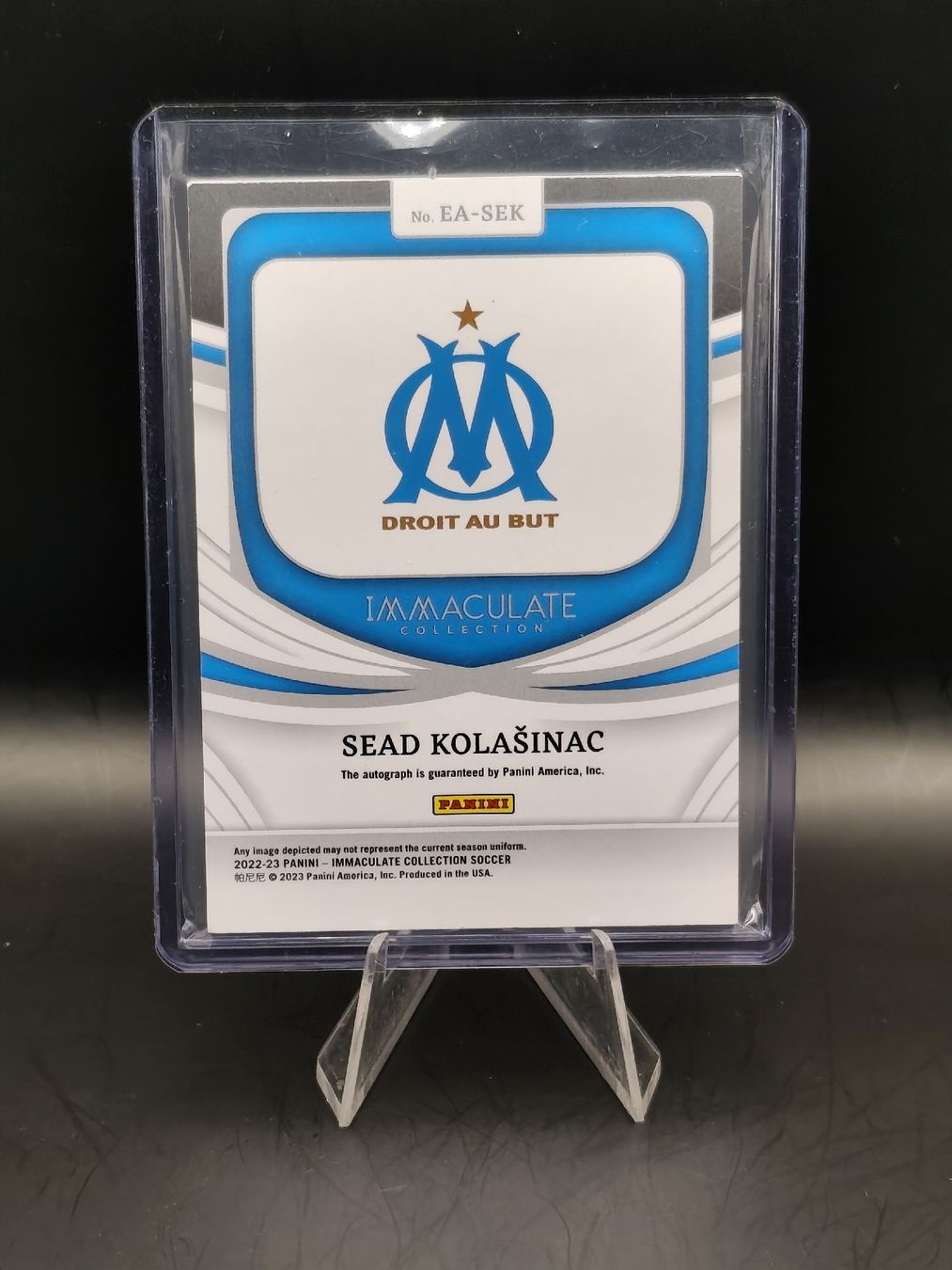 Panini Carte collezionabili: Sead Kolasinac - Panini Immaculate Auto /49 - Marseille – Usato da Ostermundigen venduto da DaCards 1