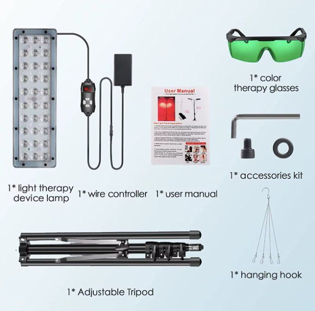 Attrezzature mediche: Rotlicht Therapie Panel mit Stativ + Schutzbrille – Nuovo e nell'imballaggio originale da Geneve venduto da Titi2008 9