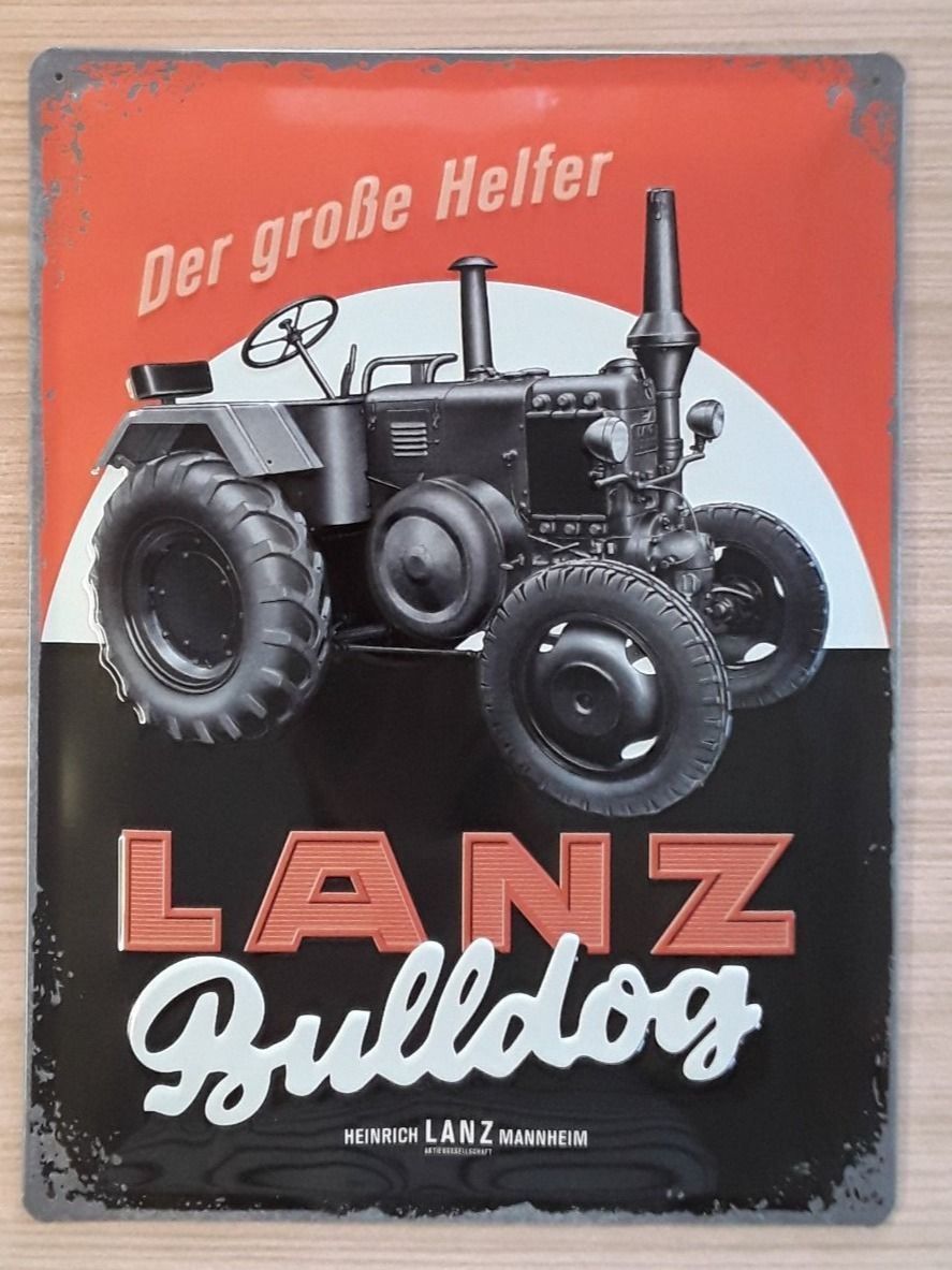 Lanz Bulldog Insegne: Lanz Bulldog 3D Blechschild – Nuovo e nell'imballaggio originale da Alberswil venduto da mech350
