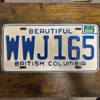 🇨🇦 Autoschild, British Columbia WWJ 165 - Kanada 