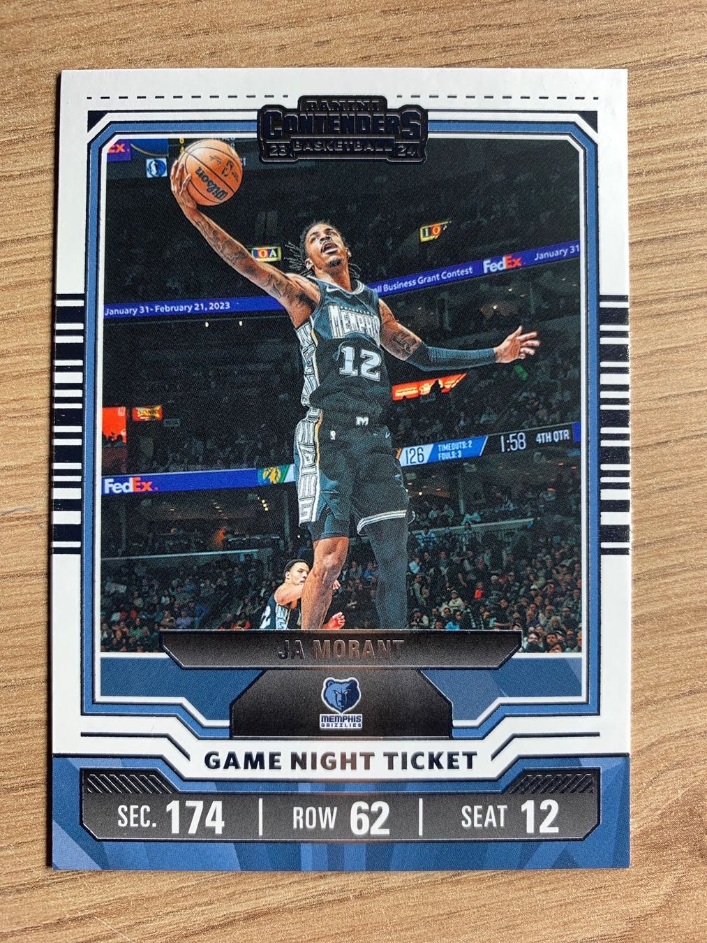Cartoline: NBA Ja Morant Game Night Ticket 23/24 – Usato da Netstal venduto da Clutch79Cardz