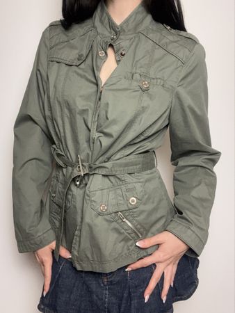 vintage detailed military jacket