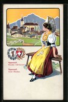 Fräulein in Appenzeller Tracht