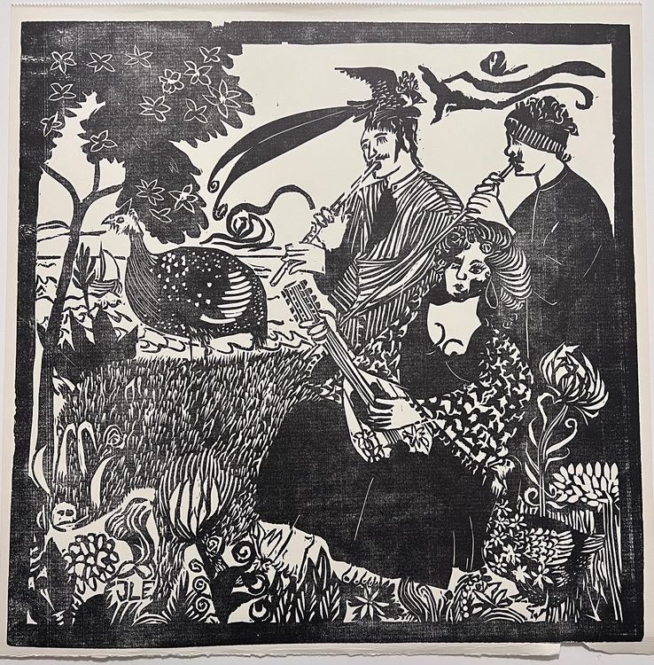 Xilografie: Jürg Lerch 1969 Holzschnitt – Usato da Gersau venduto da grafik-kunst