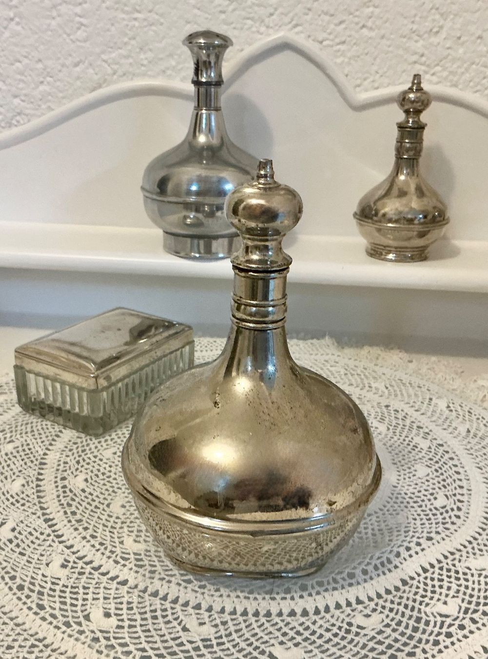 Flaschen: URALTE ROSENWASSER FLASCHE COIFFEUR 1920 – Gebraucht aus Zell LU von Silvermemory