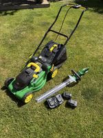 Akku Rasenmäher und Heckenschere Set OKAY 40V, Sommer-Aktion