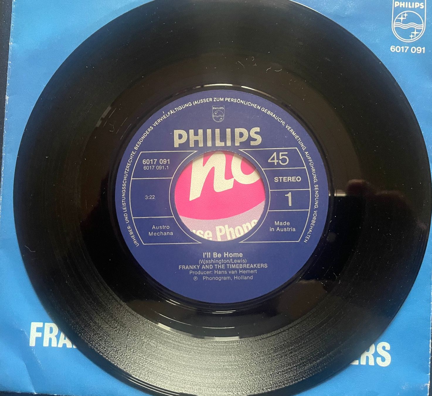 Dischi in vinile: 7", Frankie & the Timebreakers, I'll be Home, D – Usato da Kleinlützel venduto da Vinylspezi 2