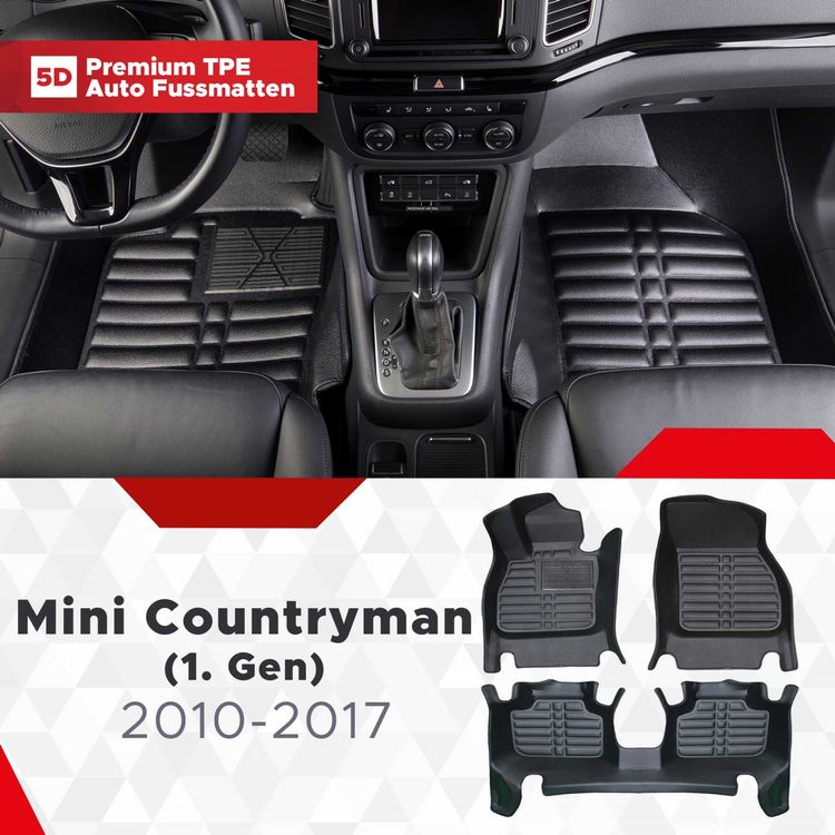 M MOTOS Tappetino per conducente Velours Premium 1 pezzo compatibile con Mini Cooper III 2014-2023 - Standard, Tessuto, Blu Lato conducente - Provate un nuovo comfort di guida con un tappetino in