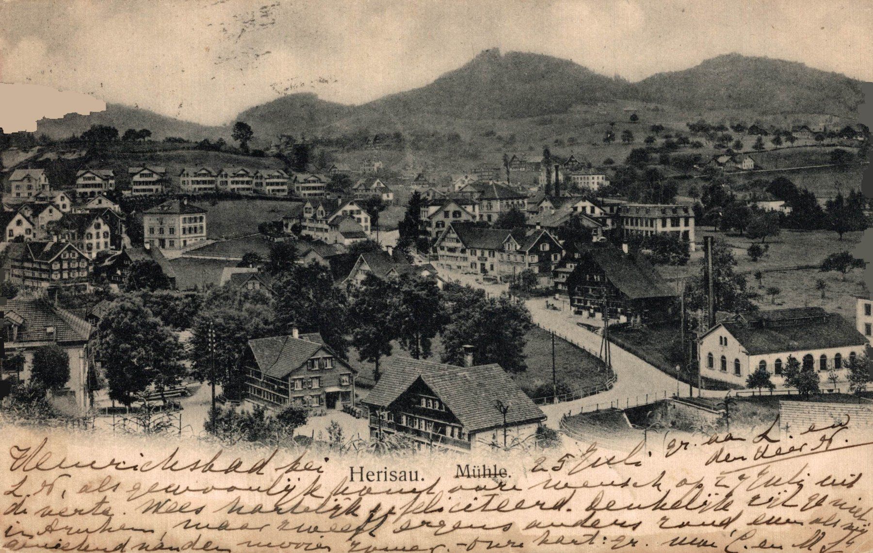Cartoline postali: Herisau - Mühle – Usato da Bronschhofen venduto da Astore