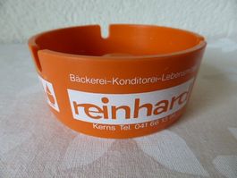 Vintage Aschenbecher Werbung Reinhard Bäckerei