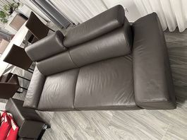 2x Echtleder Sofa