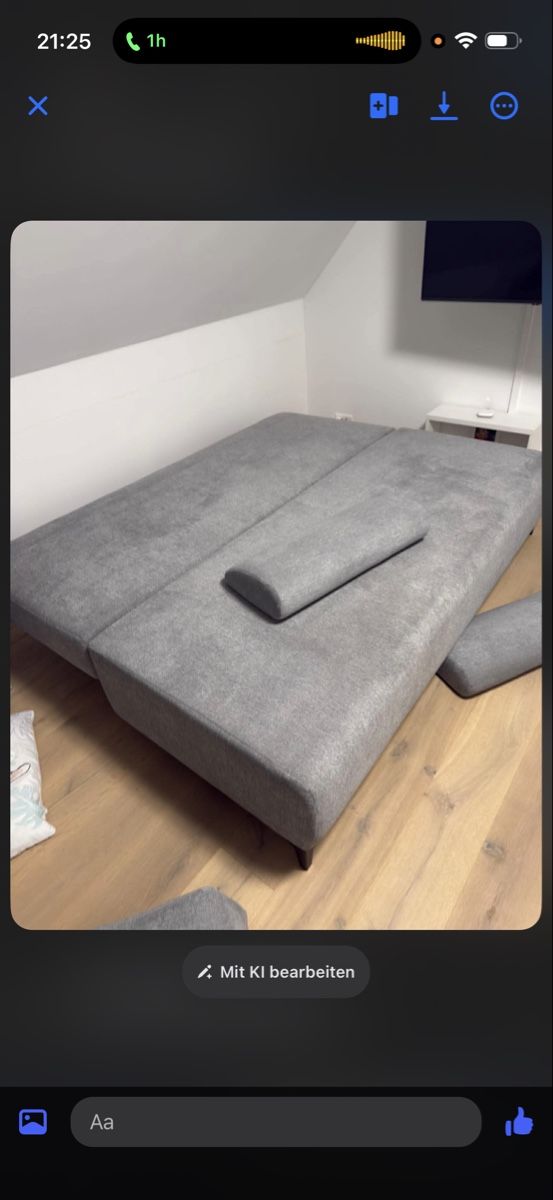 Divani: Ecksofa grau Stoff Schlaffunktion guter Zustand – Usato da Aarau venduto da dea_qb8h 1