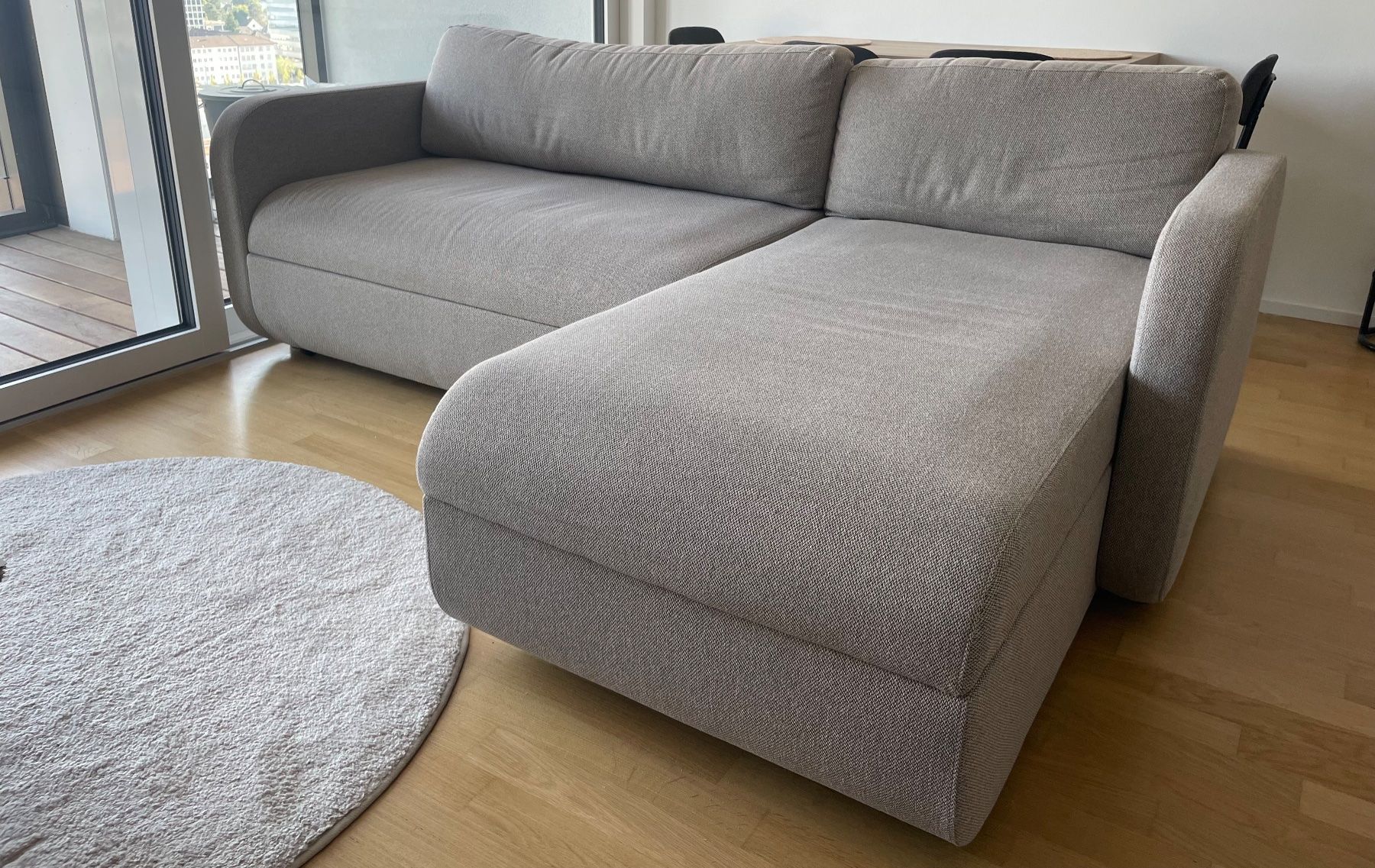 Jysk Sofas: Schlafsofa Stoff Beige – Gebraucht aus Pratteln von duro065