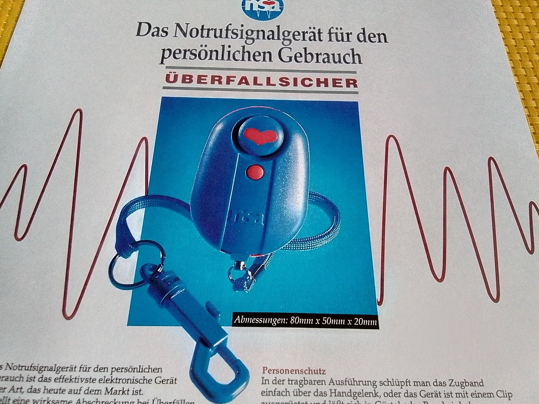Sistemi d'allarme: NSA - Notrufsignal - Überfallsicher – Nuovo e nell'imballaggio originale da Rebstein venduto da Buchsi03