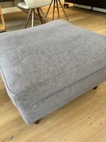 Sessel mit Hocker grau Stoff guter Zustand