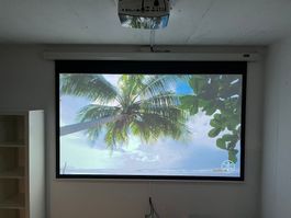 Elektrische Leinwand CELEXON 102 Zoll inkl. BenQ Beamer