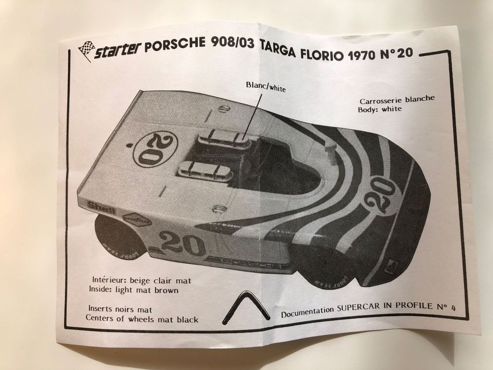 Porsche 908 /02 n° 272 4ème Targa Florio 1969 Willi Kaushen 1/43 Spark S9247