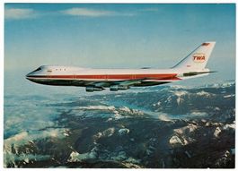 TWA Boeing 747 über den Alpen