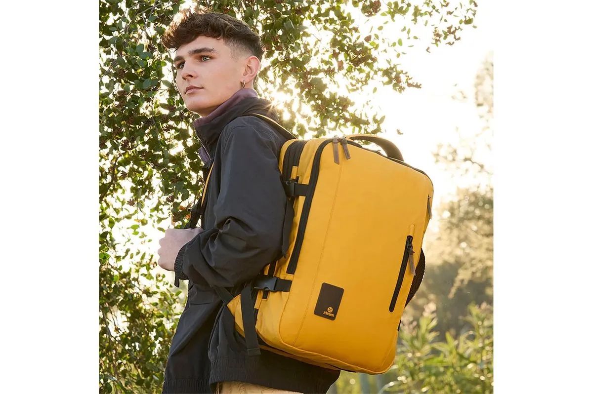 Samsonite Zaini: Reiserucksack Samsonite Discovery 5XT XL gelb – Nuovo e nell'imballaggio originale da Hochdorf venduto da Biero70 1