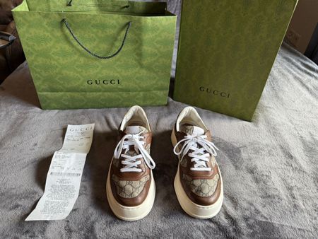 Gucci Sneaker Grösse 42,5 Braun Beige - Neuwertig Top!